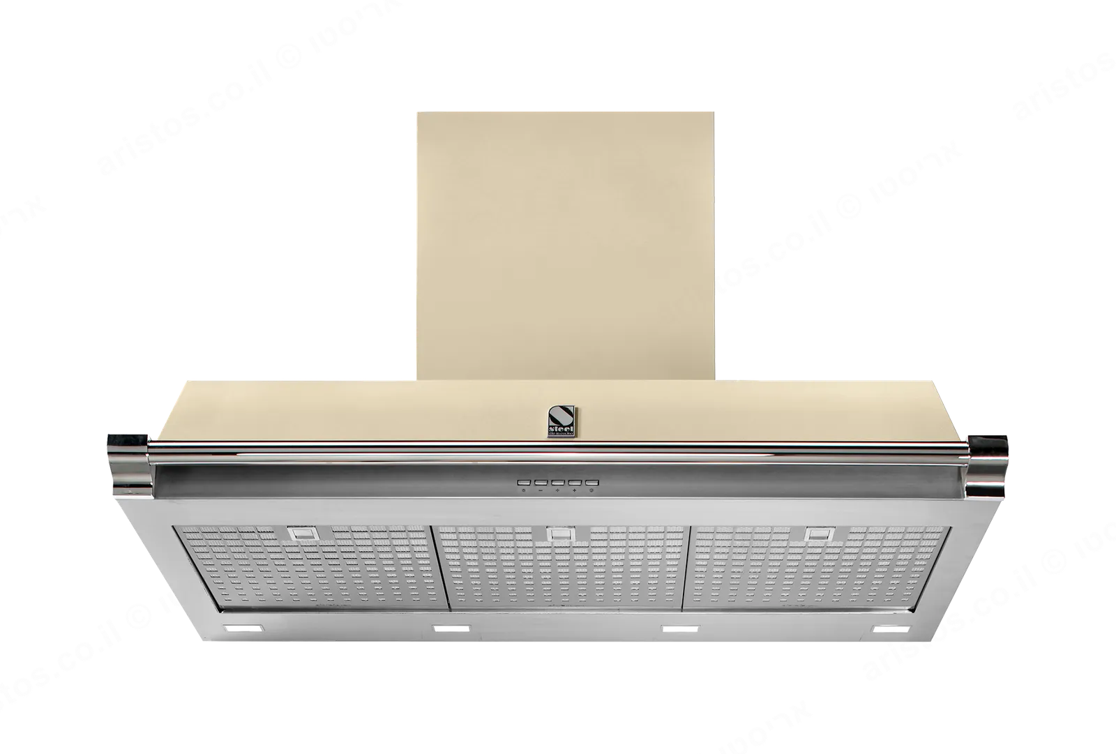 Steel קולט אדים 100 ס"מ סדרת Ascot תוצרת Steel דגם AKL100 גימור שמנת — תמונה 2